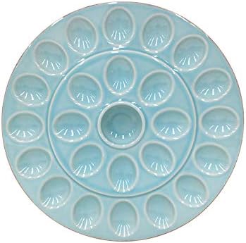 Casafina Ceramic Stonare 13 '' Slatter ביצה - אוסף טבח ומארחים, כחול ביצה של רובין | מיקרוגל, מדיח כלים, תנור